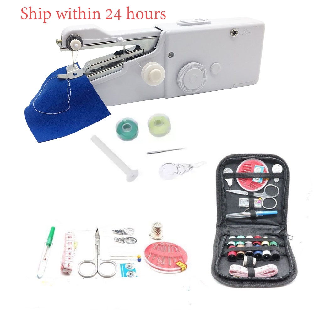 Mini Portable Hand Sewing Machine Quick Handy Stitch Sew Needlework  Cordless Clothes Joann Fabrics Online Household Electric From My_story,  $8.28