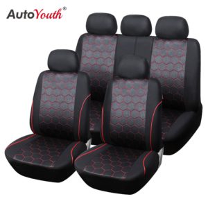 AUTOYOUTH Soccer Ball Style Car Seat Covers Jacquard Fabric Universal Fit Most Brand Vehicle Interior Accessories Seat Covers