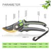 AIRAJ Pruning Shears Household Large Opening Garden Scissors Can Trim 28mm Fruit Tree Flowers Plastic Tube Trimming Tool 1