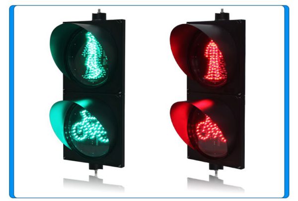 AC85-265V PC housing red green pedestrian with bicycle signal LED traffic light for promotion 5