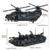 1351pcs Military Swat Team Special Police Force Transport Helicopter Building Blocks City Army Bricks Educational DIY Toy 4