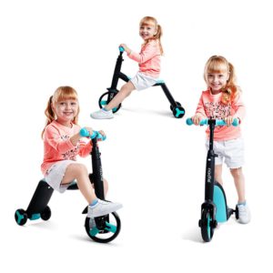 Nadle Children Scooter Tricycle Baby 3 In 1 Balance Bike Ride On Toys Kids Bike
